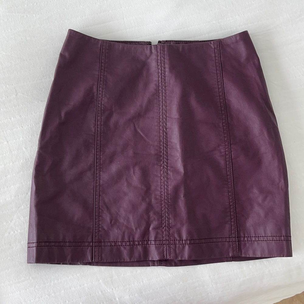 Free People leather skirt